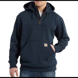 Carhartt Navy Blue 1/4 Zip Rain Defender Hoodie